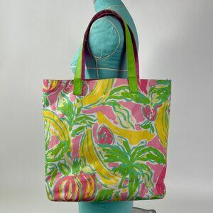 Lilly Pulitzer x Estee Lauder Canvas Fruit And Floral Print Tote Bag Beach Bag